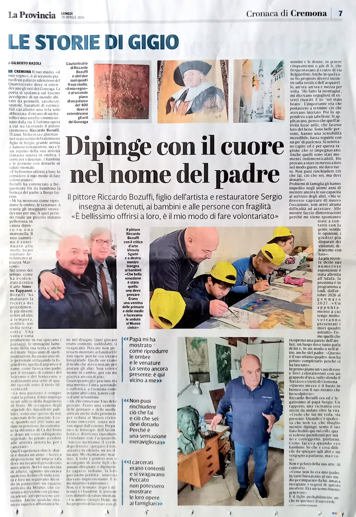 La Provincia - Dipinge con il cuore nel nome del padre
